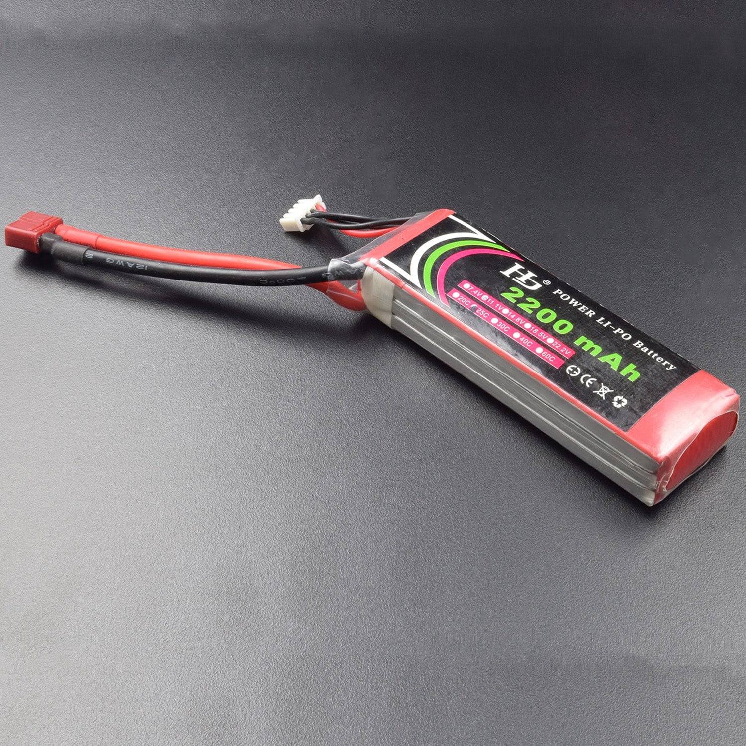 11.1V 2200mAh Lipo Battery 11.1V 2200mAh 3S 25C Lithium Polymer Battery - FG004