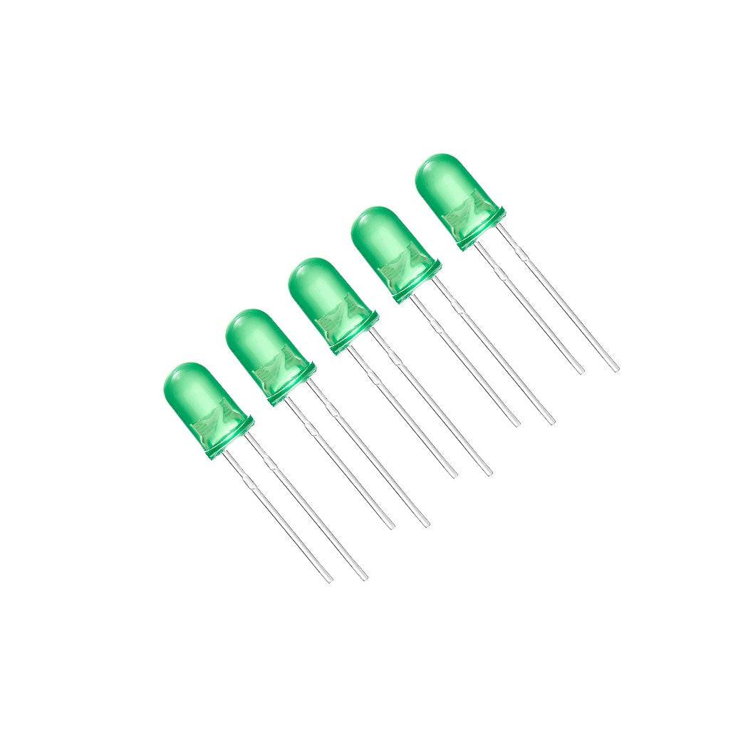 5mm Green LED – Bright Light Emitting Diode for Arduino, Raspberry Pi, Robotics & DIY Electronics | Buy Online in India - (Pack of 5)