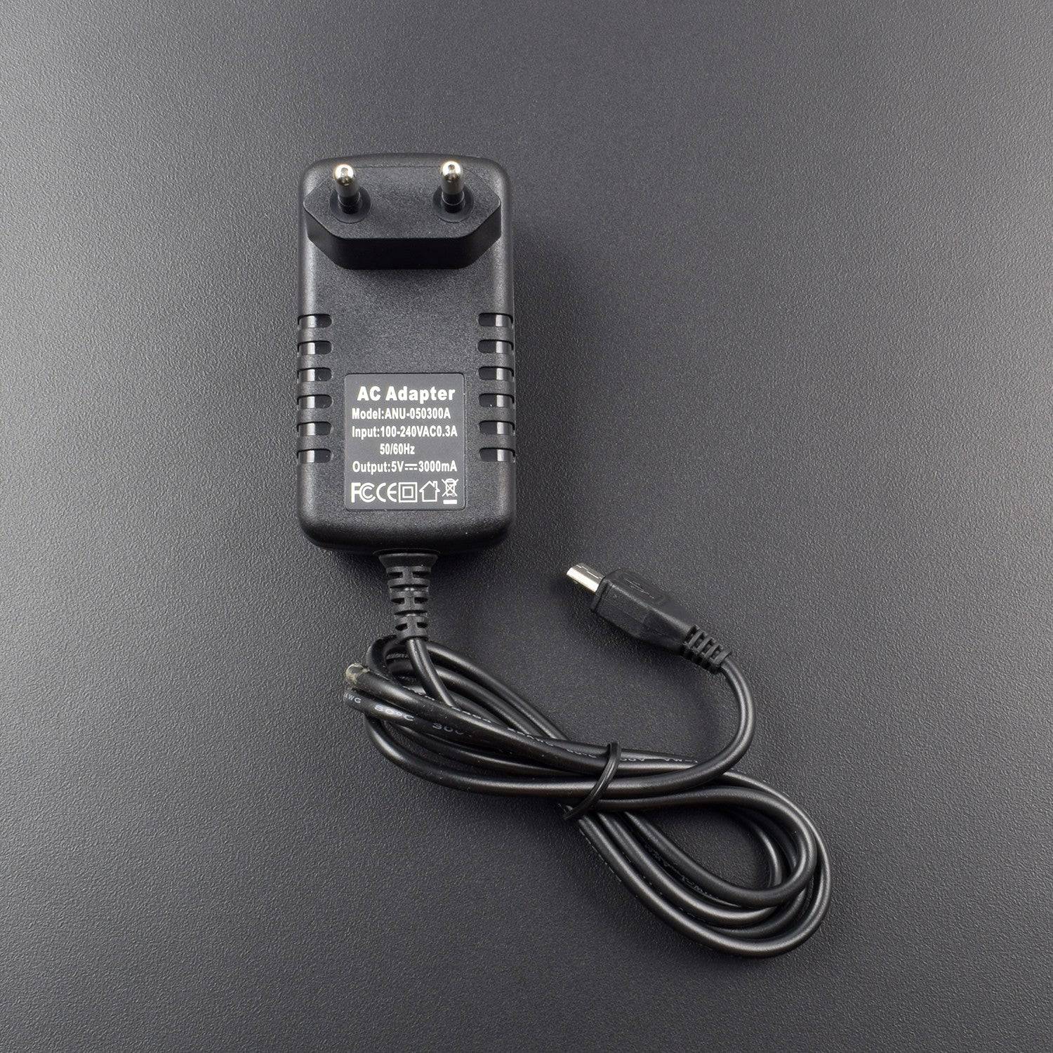 EU Plug AC100-240V to DC 5V 3A Power Supply Charger Converter Adapter -NA112