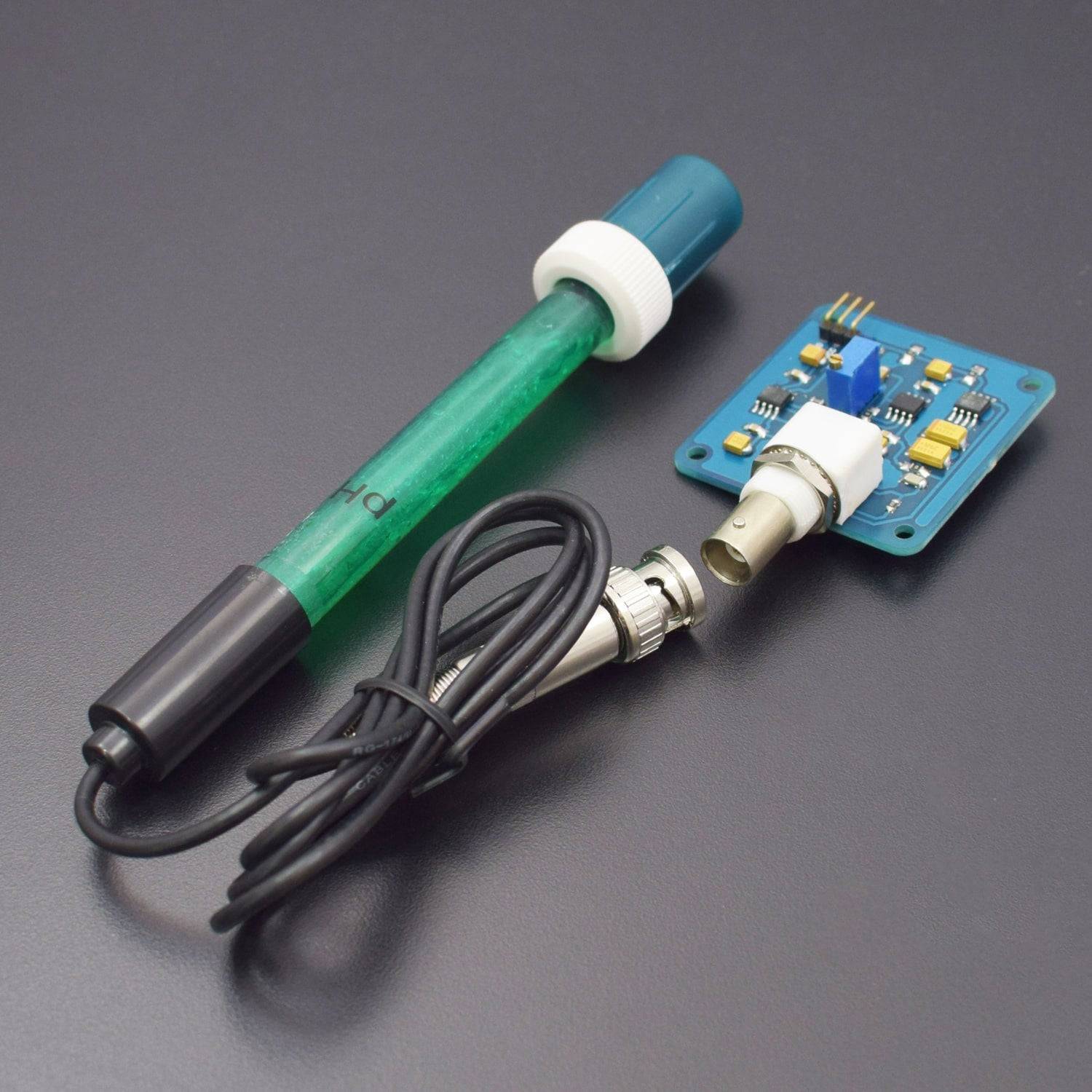 PH Sensor Module 150mm long, ⌀12mm for Boards Compatible with Arduino, AVR, PIC Sensor Module Kit - RS326