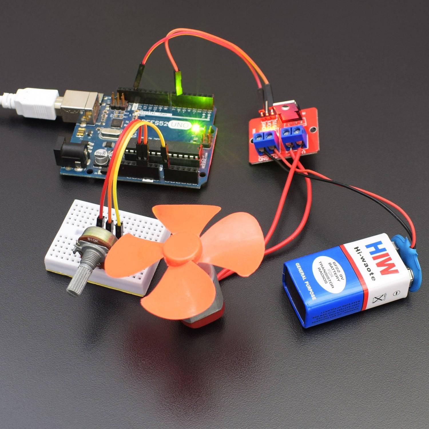 How to Control Power Supply Using IRF520 Mosfet Switch Interfacing with Arduino Uno - KT691