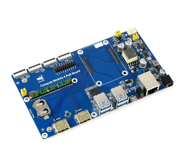 Waveshare Raspberry Pi Compute Module 4 IO Board med PoE