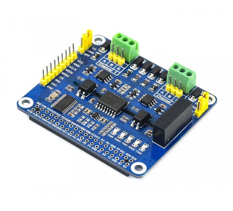 2-Kanals Isoleret RS485 HAT til Raspberry Pi