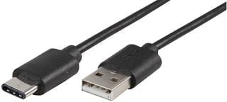USB A til USB-C - 2m - Sort