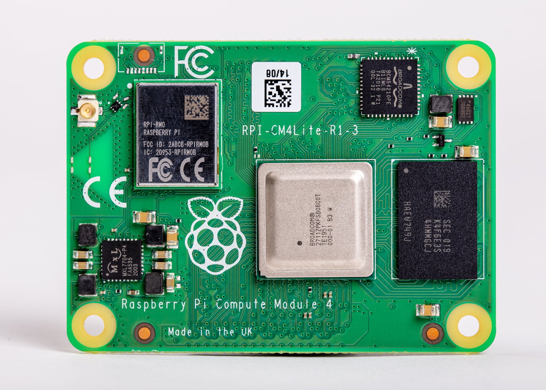 CM4101000 - Raspberry Pi Compute Module 4 - WiFi - 1GB RAM - 0GB Storage (Lite)