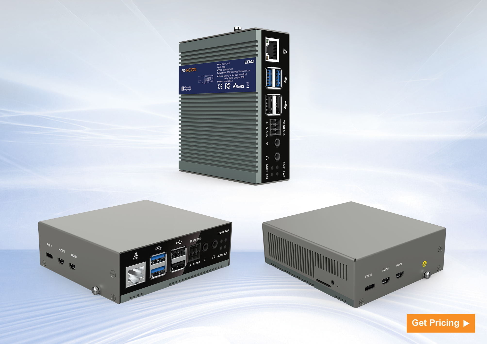 Edatec IPC3020 baseret på Pi 5