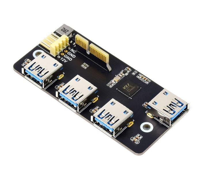 PCIe til USB 3.2 Gen1 Adapter til Raspberry Pi Compute Module 4