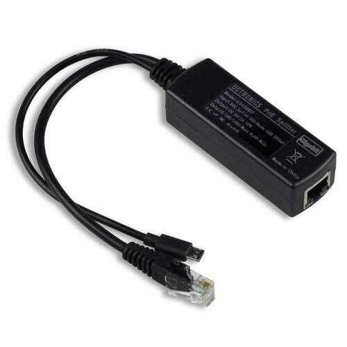 RJ45 Güç Ayırıcı - PoE Splitter Micro USB Dönüştürücü - 12W - 5V 2.4 Amp