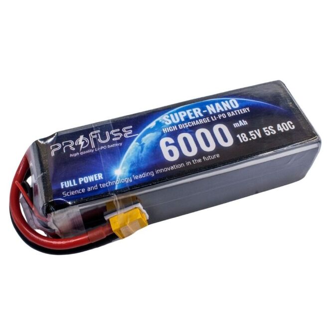 18.5 V 5S Lipo Batarya-Pil 6000 mAh 40C