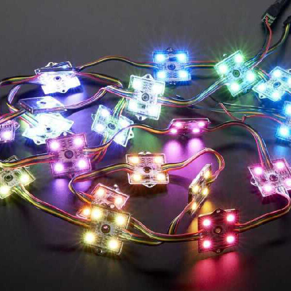 36 mm 4'lü Kare RGB Led (20 parça)