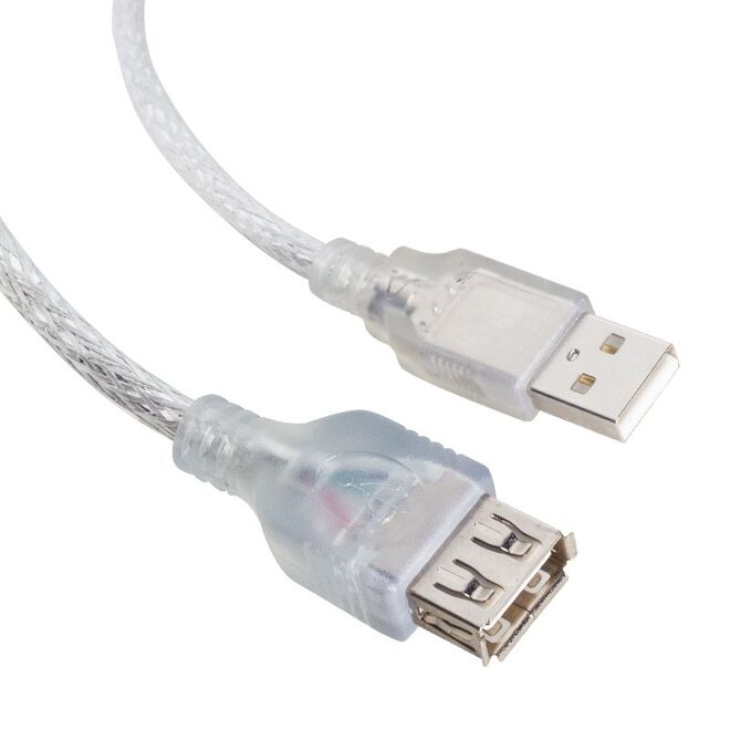 USB Uzatma Kablosu 1.5 M - Şeffaf