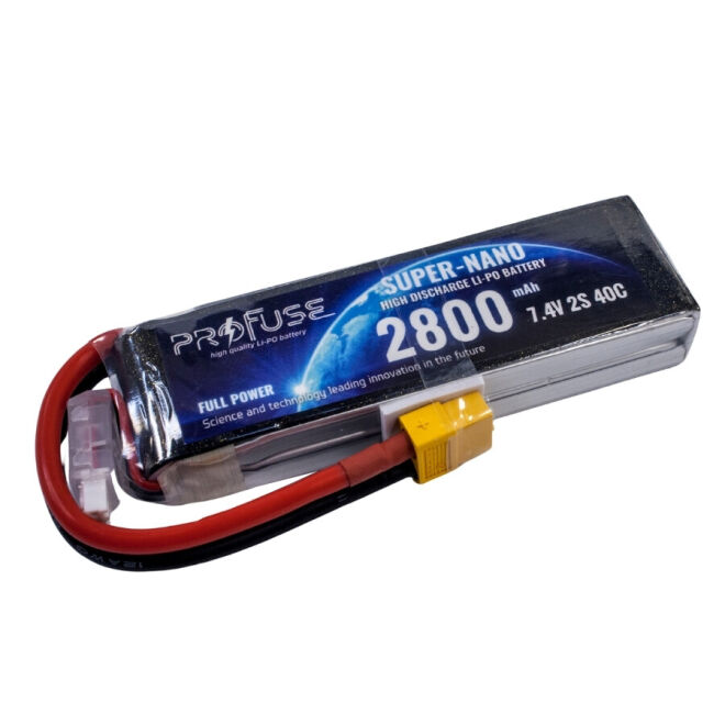 7.4 V 2S Lipo Batarya-Pil 2800 mAh 40C
