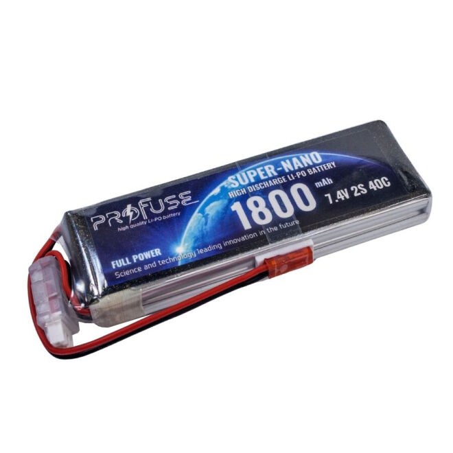 7.4 V 2S Lipo Batarya-Pil 1800 mAh 40C