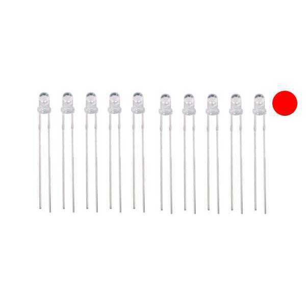 3 mm Şeffaf Kırmızı Led Paketi