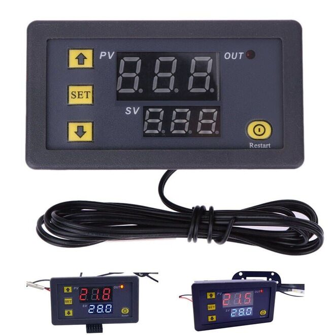 W3230 Dijital Sıcaklık Kontrollü Termostat Cihazı - 110-220V