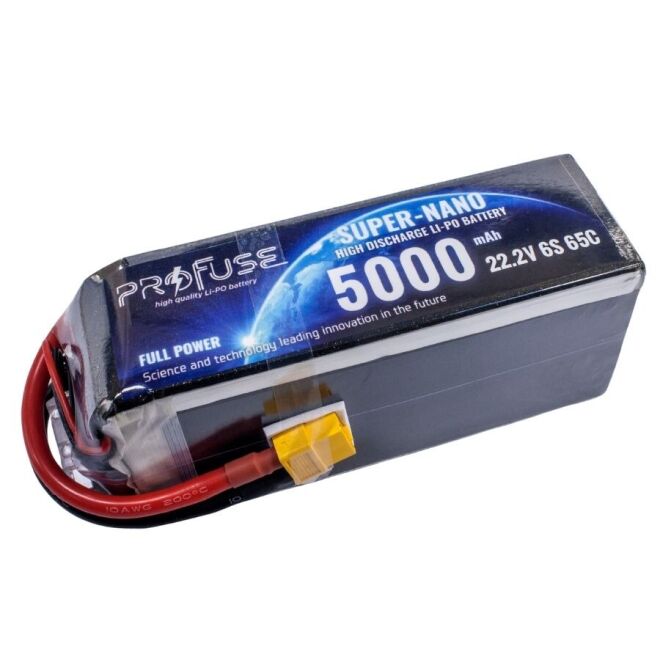 22.2 V 6S Lipo Batarya-Pil 5000 mAh 65C
