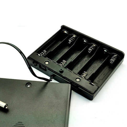 6'lı AA Pil Yuvası (Kapaklı ve Switchli) - Pil Yatağı