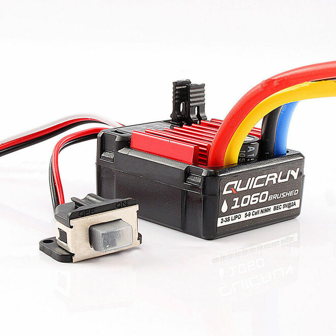 Hobbywing Quicrun 1060 60A Su Geçirmez RC Fırçalı Motor Sürücü ESC