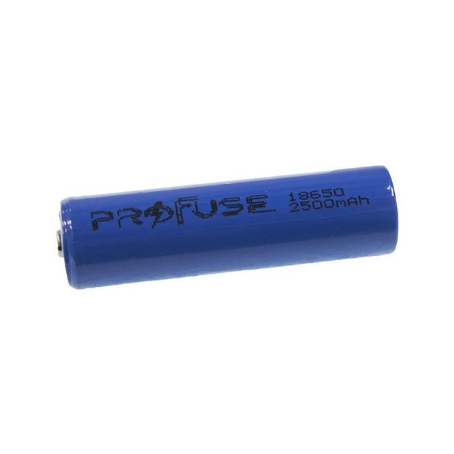 18650 3.7V 2500mAh Li-ion Şarjlı Pil - Kutup Başlı
