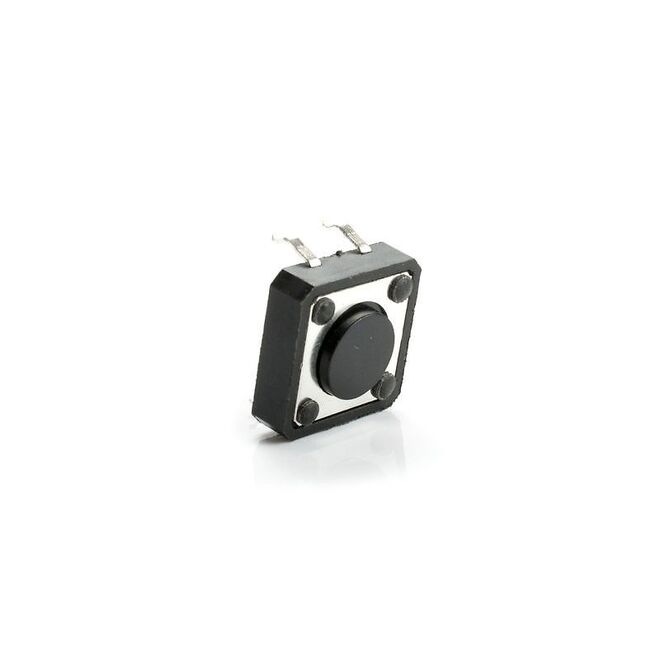 4 Pinli Push Buton - Siyah (12x12x5 mm)