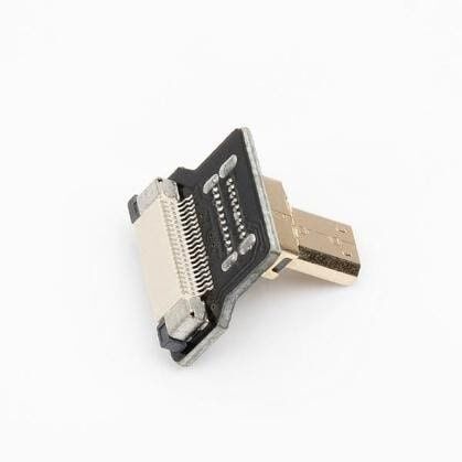 Micro HDMI Plug - Dik - Sol (L tipi - DIY HDMI Kablo ile Birlikte Kullanılabilir)