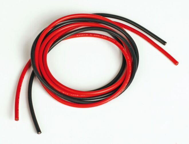 14 AWG 1 Metre Siyah ve Kırmızı Silikon Kablo