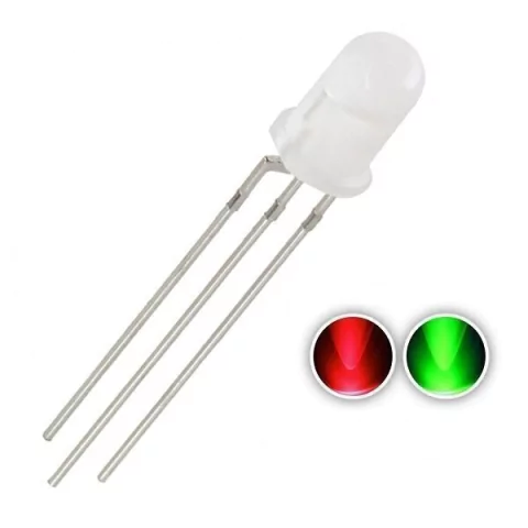 LED 5mm Bicolor Leitoso 3T Catodo