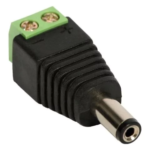 Conector Plug P4 2,1mm com Borne