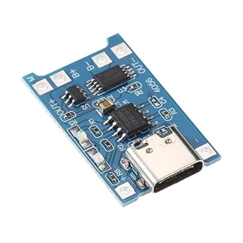 Módulo Carregador de Bateria Lítio TP4056 USB C