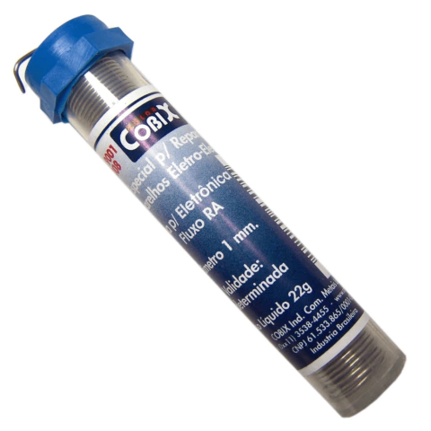 Tubinho de Solda Estanho 1mm 22g Cobix