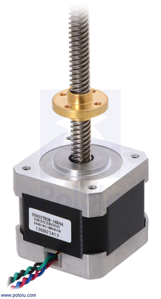 Stepper Motor with 28cm Lead Screw: Bipolar, 200 Steps/Rev, 2.8V, 1.7 A/Phase