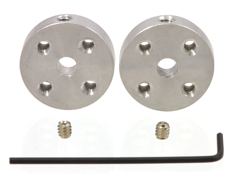 Pololu Universal Aluminum Mounting Hub for 4mm Shaft, M3 Holes (2-Pack)