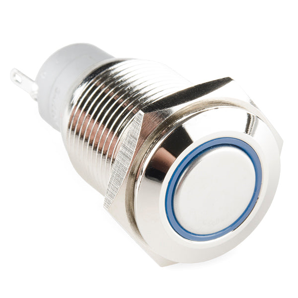 Metal Pushbutton - Latching (16mm, Blue)