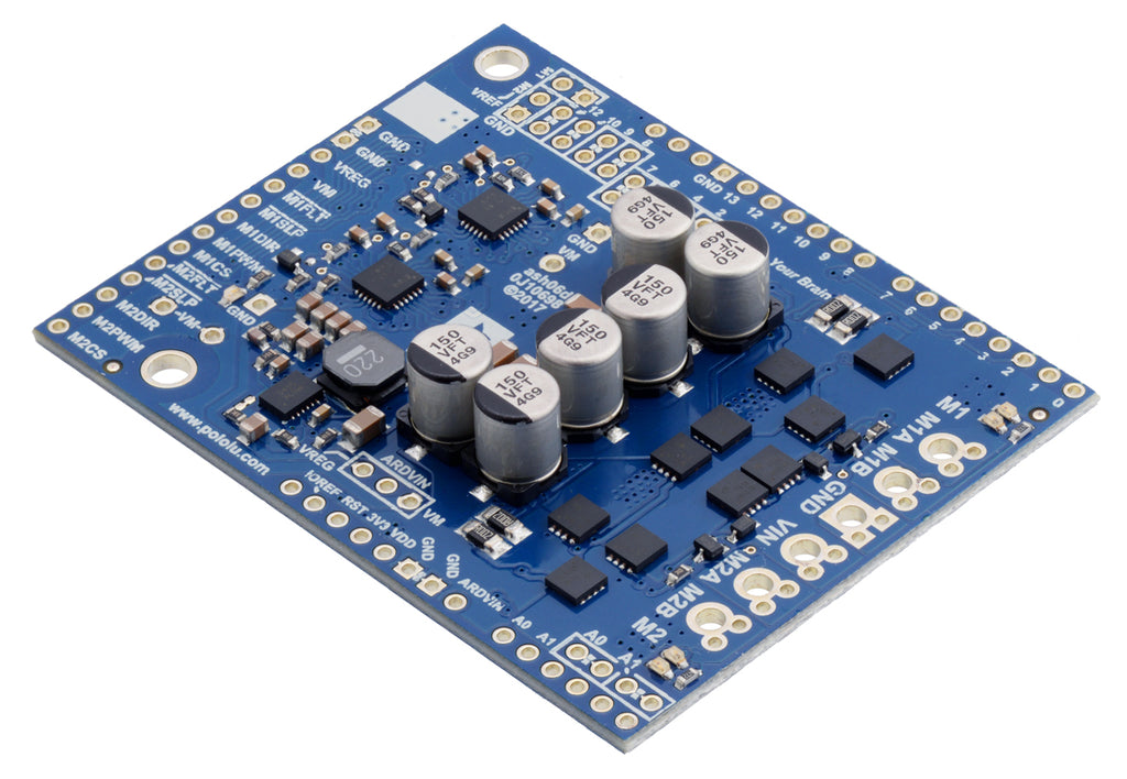 2515 - Pololu Dual G2 High-Power Motor Driver 18v18 Shield for Arduin