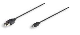 USB Cable A/Mini B - 0.3mt