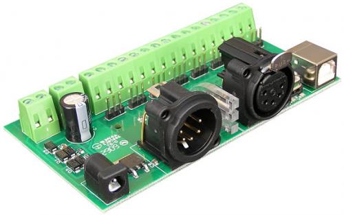 DMX-USB-RX-D8 DMX512, 8-channel Digital Output Module