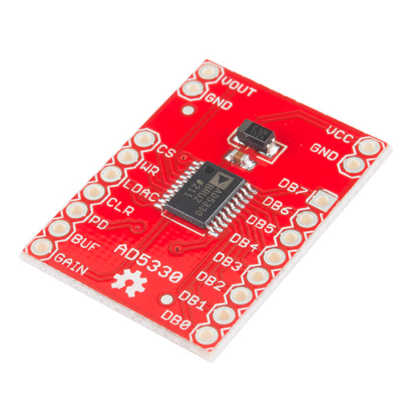 Breakout Board for AD5330 Parallel 8-Bit DAC