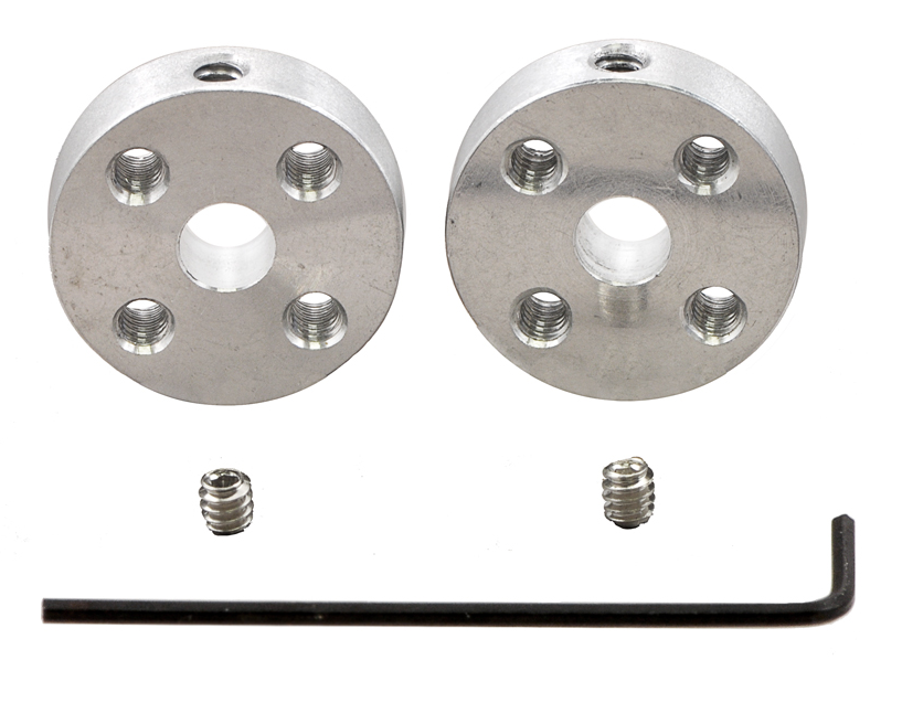 Pololu Universal Aluminum Mounting Hub for 5mm Shaft, M3 Holes (2-Pack)