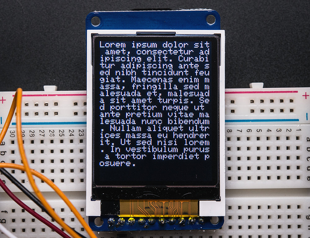 1.8" 18-bit color TFT LCD display with microSD card breakout - ST7735R