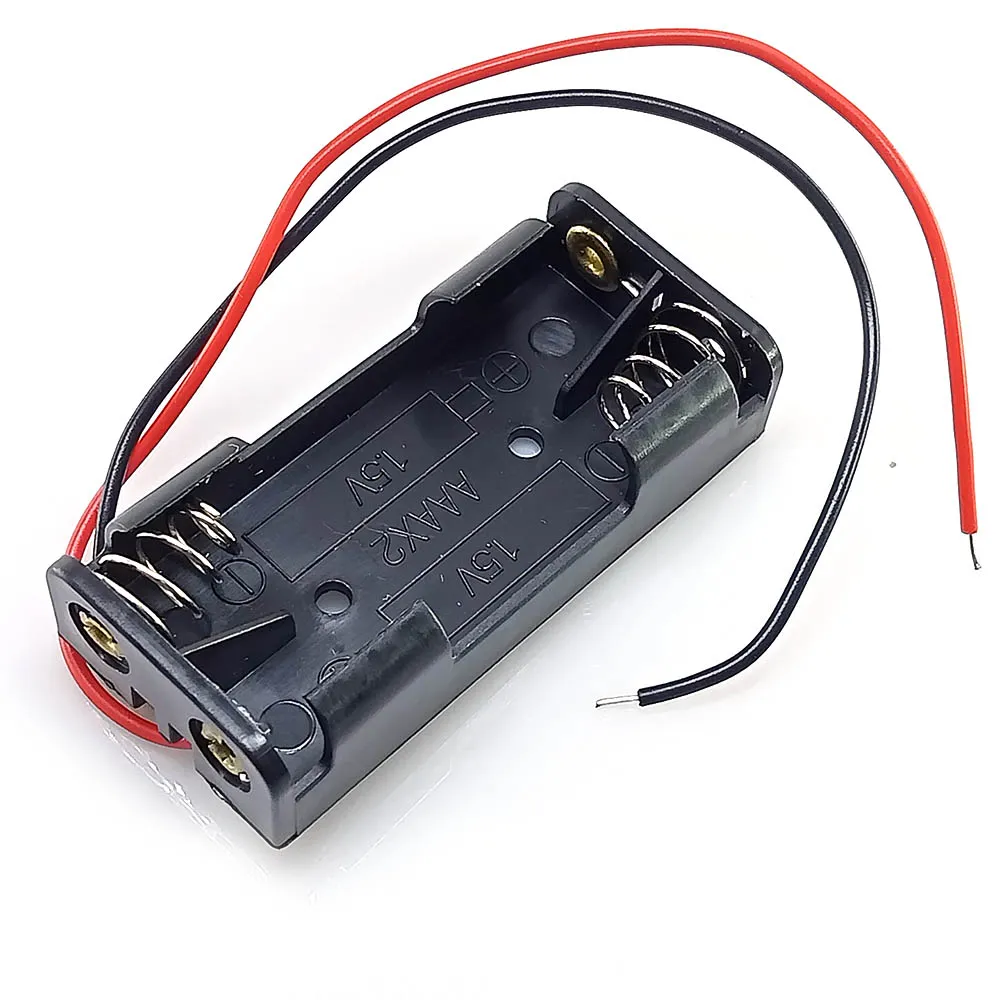 2xAAA Battery Holder - Black