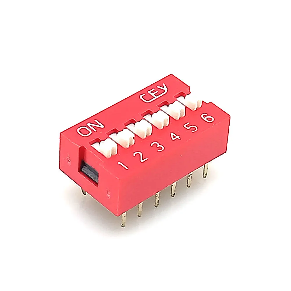 6 Way Slide Switch - DIP Switch 2.54mm Pitch