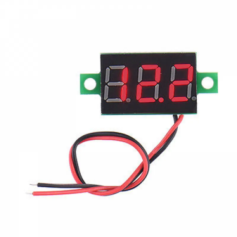0.72cm (0.28 inch) 3.5-30V Two Wire DC Voltmeter Red