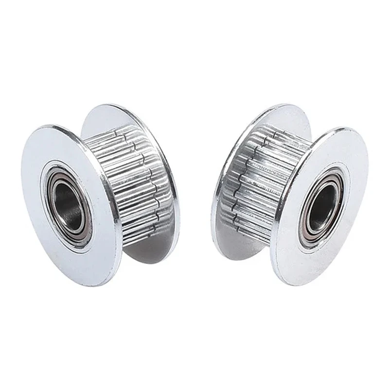 Aluminum GT2 Timing Idler Pulley For 6mm Belt 20 Tooth 5mm Bore - 2Pcs