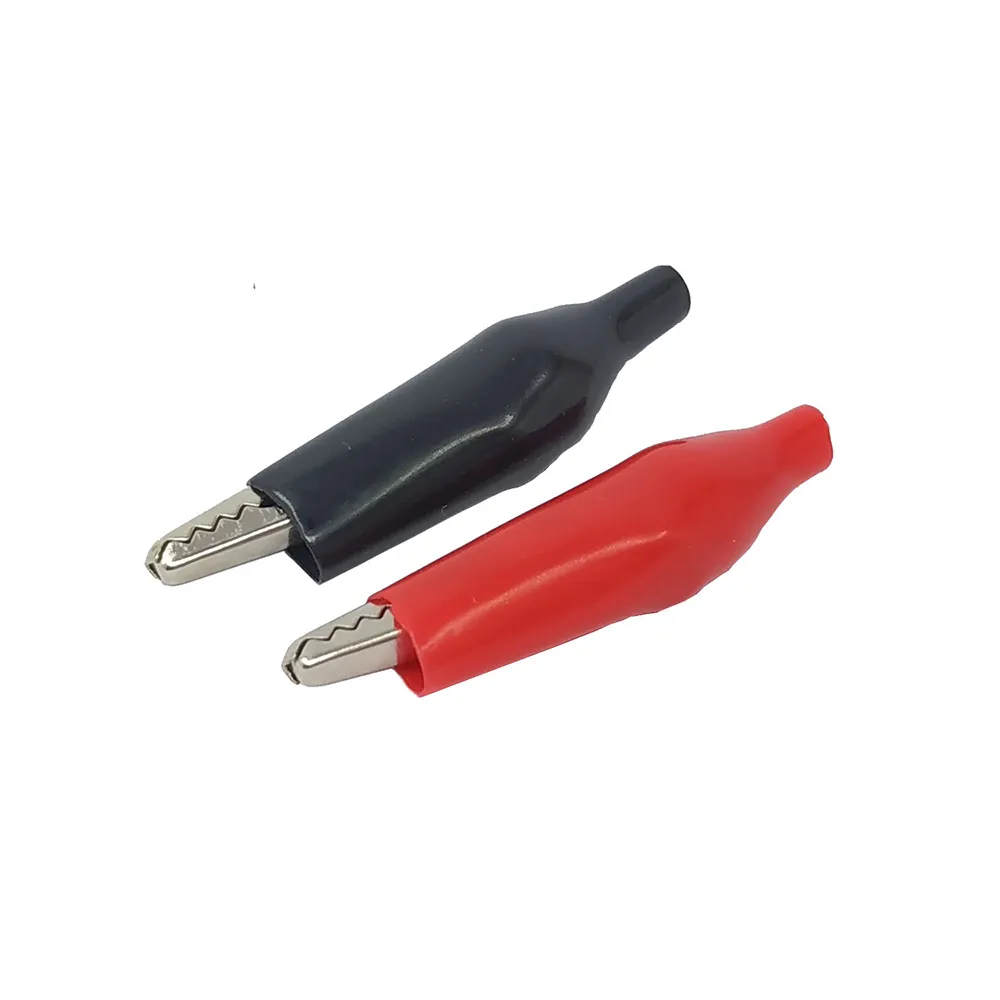 Crocodile Clip Black &amp; Red Pair