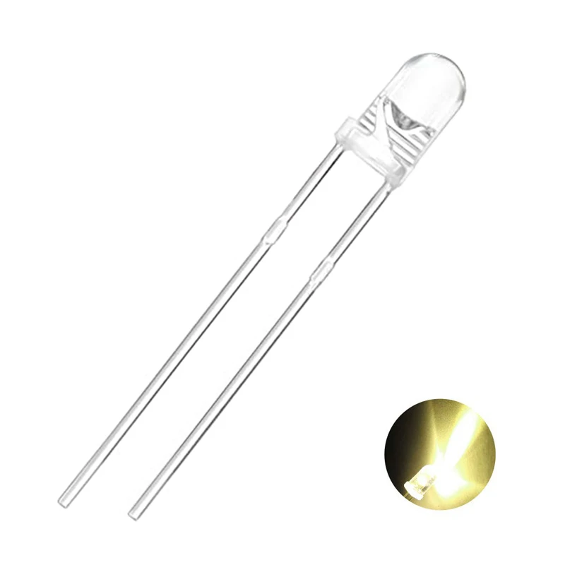 3mm Yellow LED Clear (Pack of 10)