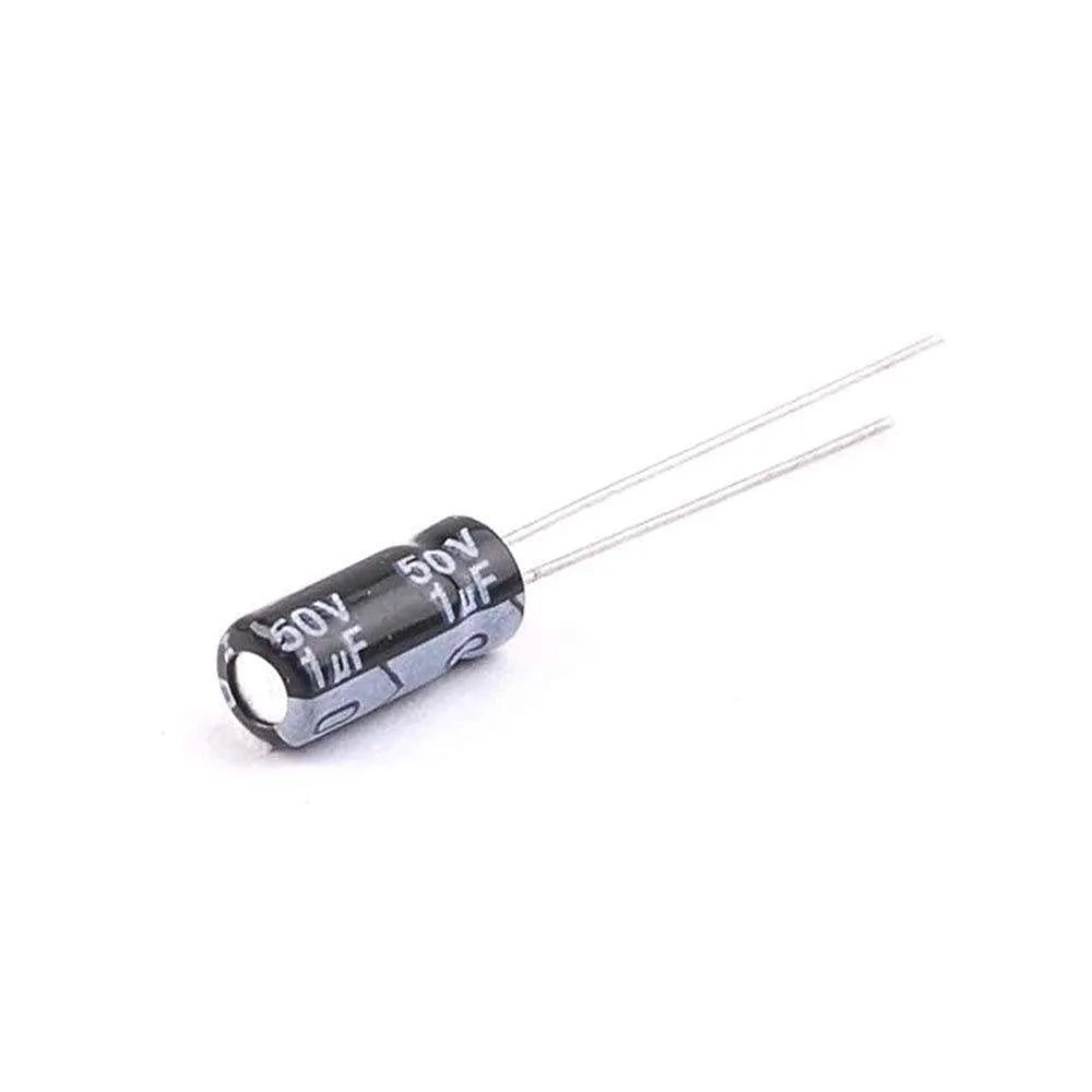 1uF 50V Through Hole Electrolytic Capacitor (Pack of 3)