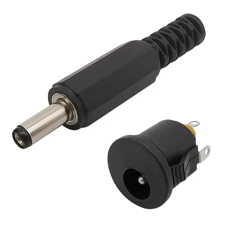 Male Plug and Female Socket Panel Mount Jack DC Connector Pair
