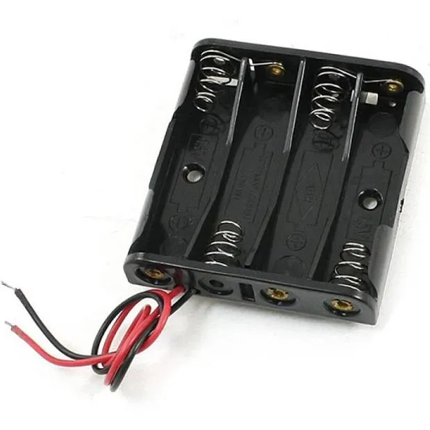 4xAAA Battery Holder - Black