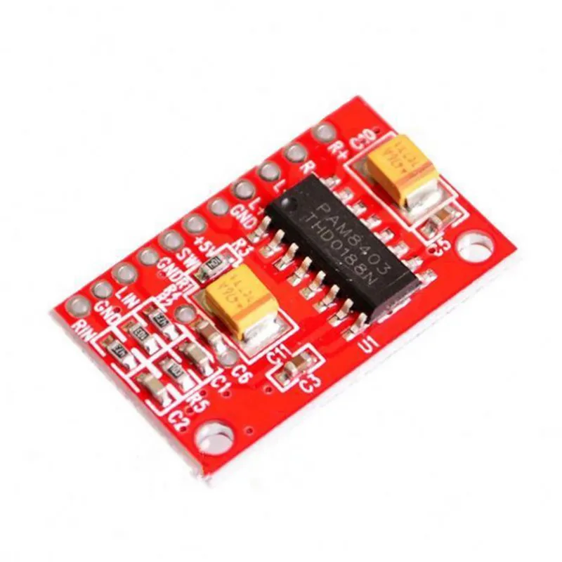 PAM8403 Mini Digital Power Amplifiers 3W Dual Track Red