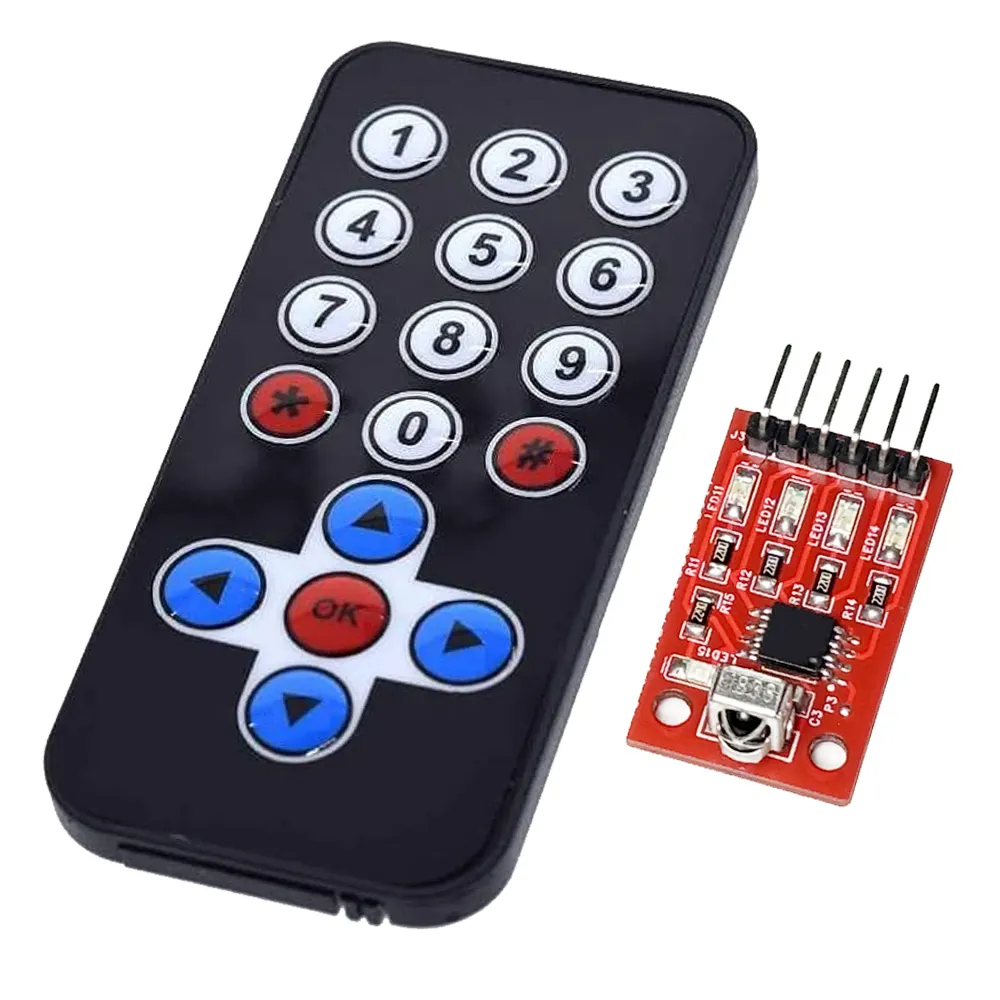 4 Channel IR Infrared Remote Decoder Module with Remote